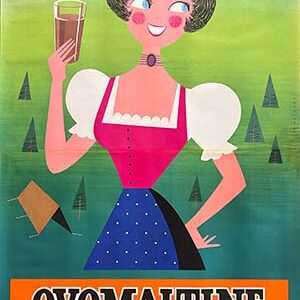 Ovomalitne Vintage Poster, Originale Hofmann Werke, Klassische Werbeposter, Kunst der 50er Jahre, Exklusive Kunstposter, Künstlerische Retuschen.